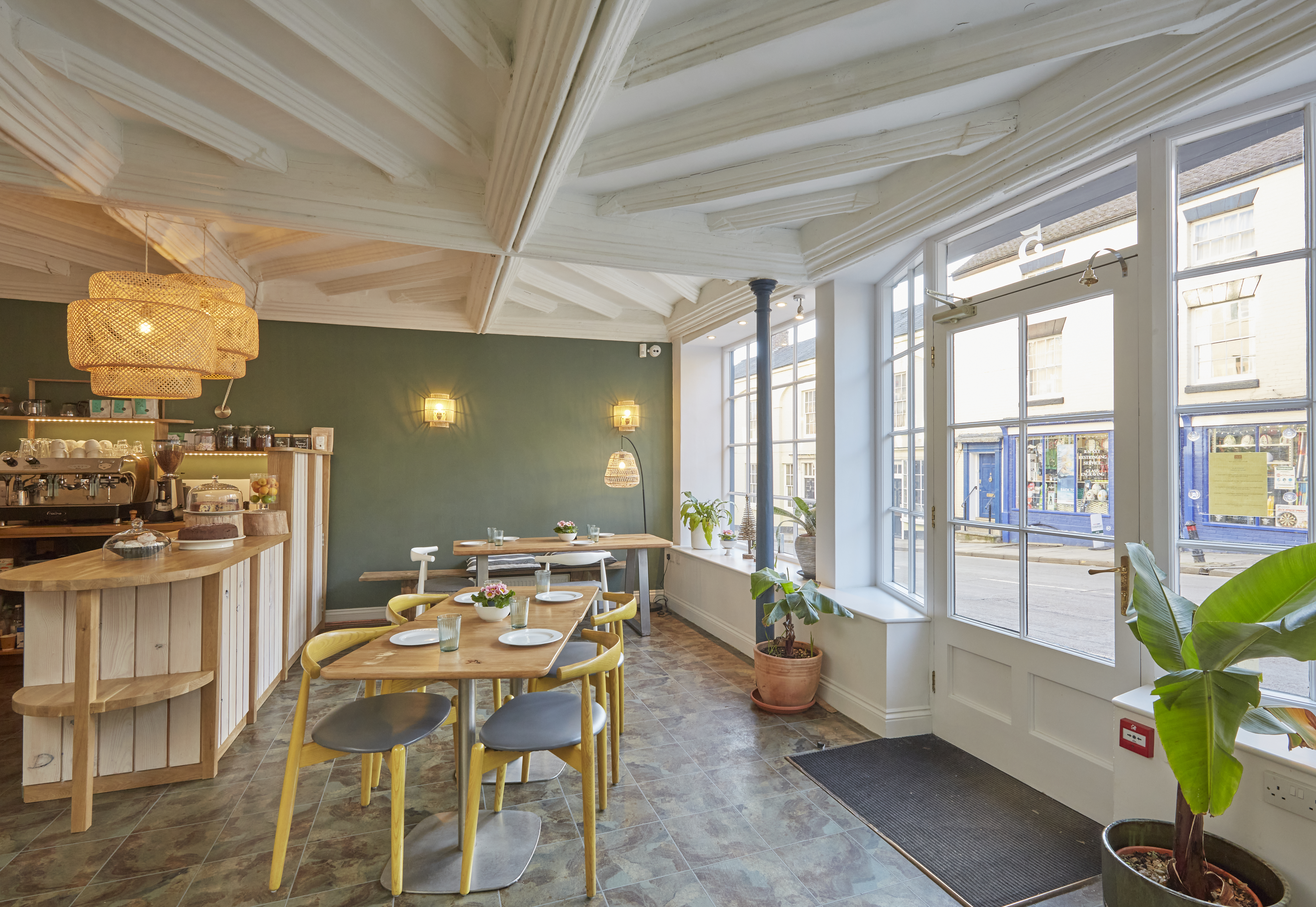 Looking out onto the garden from the room at the back