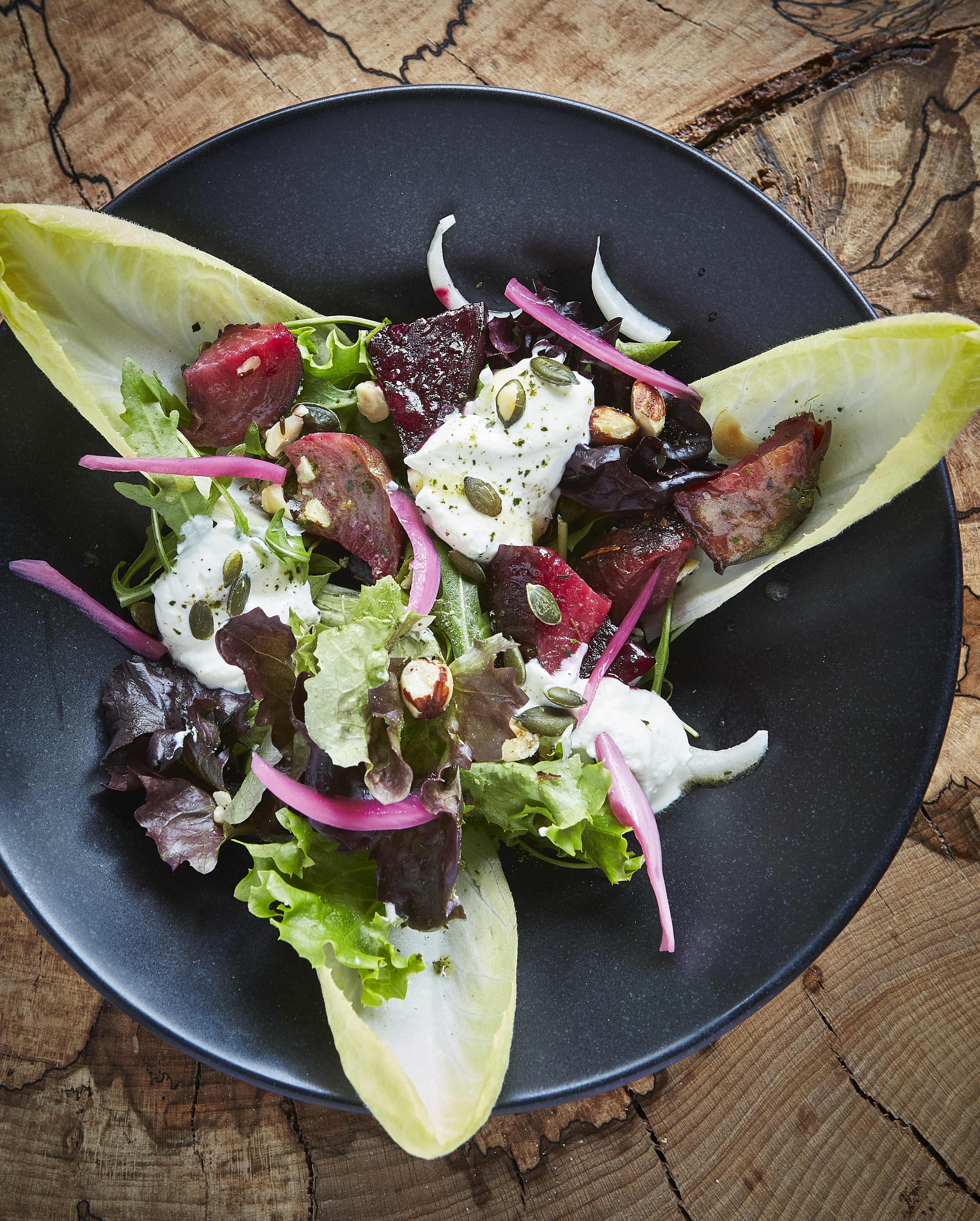 A warm beetroot salad