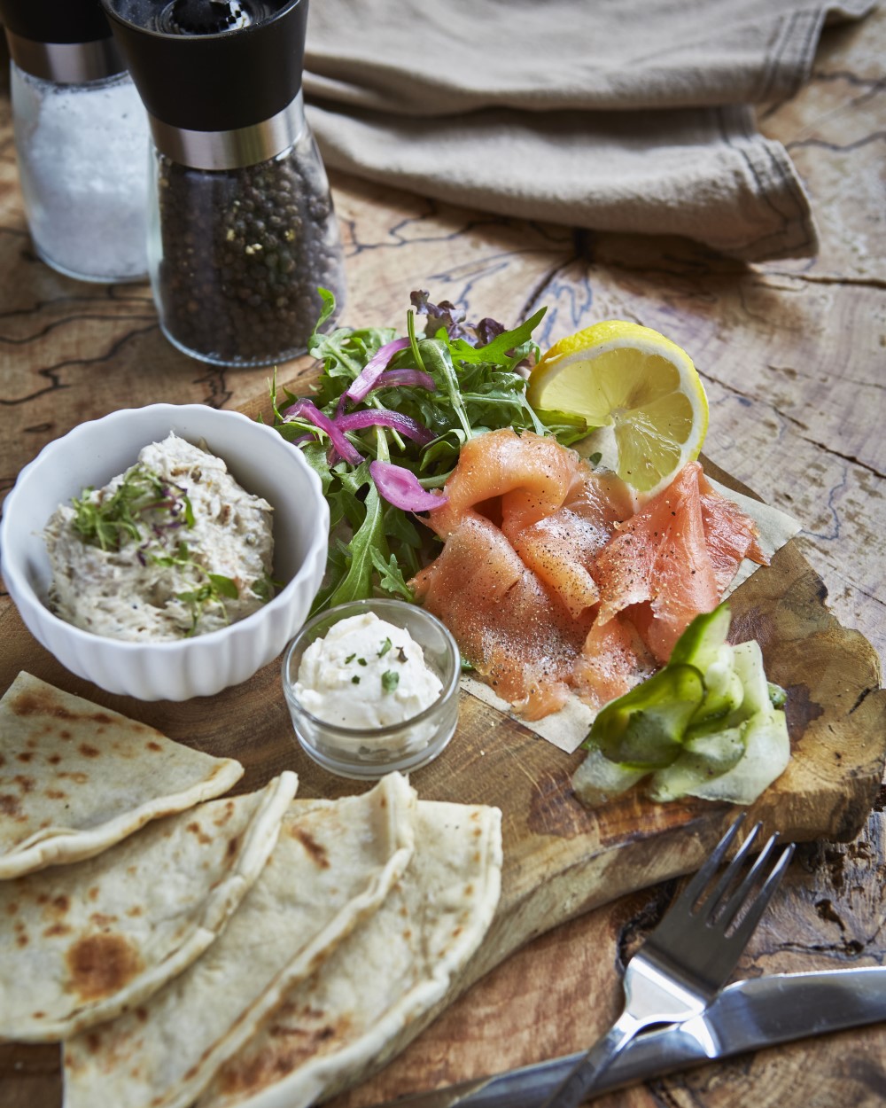 A fish board, as served at Kin Kitchen